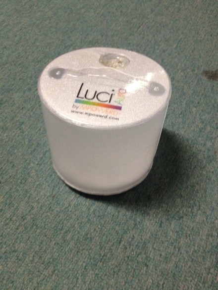 A Luci Lantern fully inflated. 